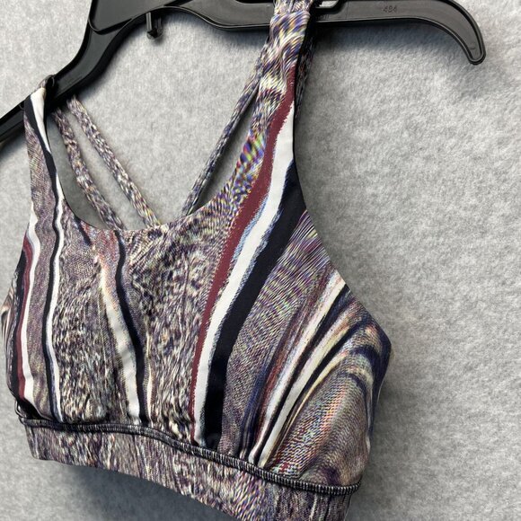 Lululemon Energy Bra (Nulux) Womens 8 Polychromatic Energy Bra 50g Multi Black - Picture 2 of 7